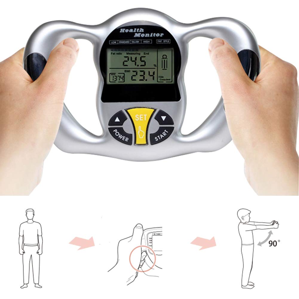 Digital Body Fat Analyzer for Personal Health, Calorie BMI Measurement,  Handheld Digital Body Fat Loss Monitor, Portable Health Monitor with LCD