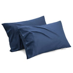 Cooling Pillow Cases Queen - 100% Rayon Derived from Bamboo Navy Blue Pillowcase, Soft & Breathable Pillow Cover