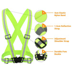 Milex Reflective Vest - High Visibility Cross Belt with Adjustable Straps