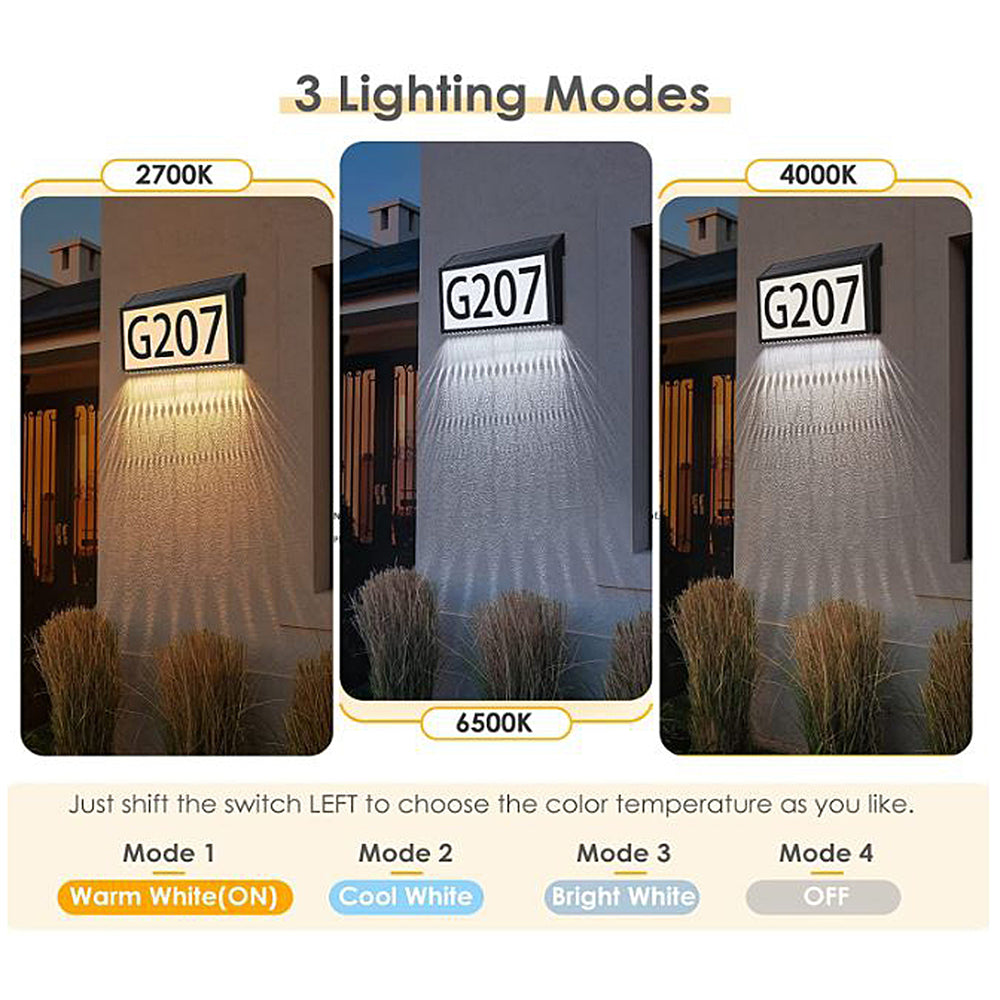 Milex Solar Powered HOUSE ADDRESS SIGN