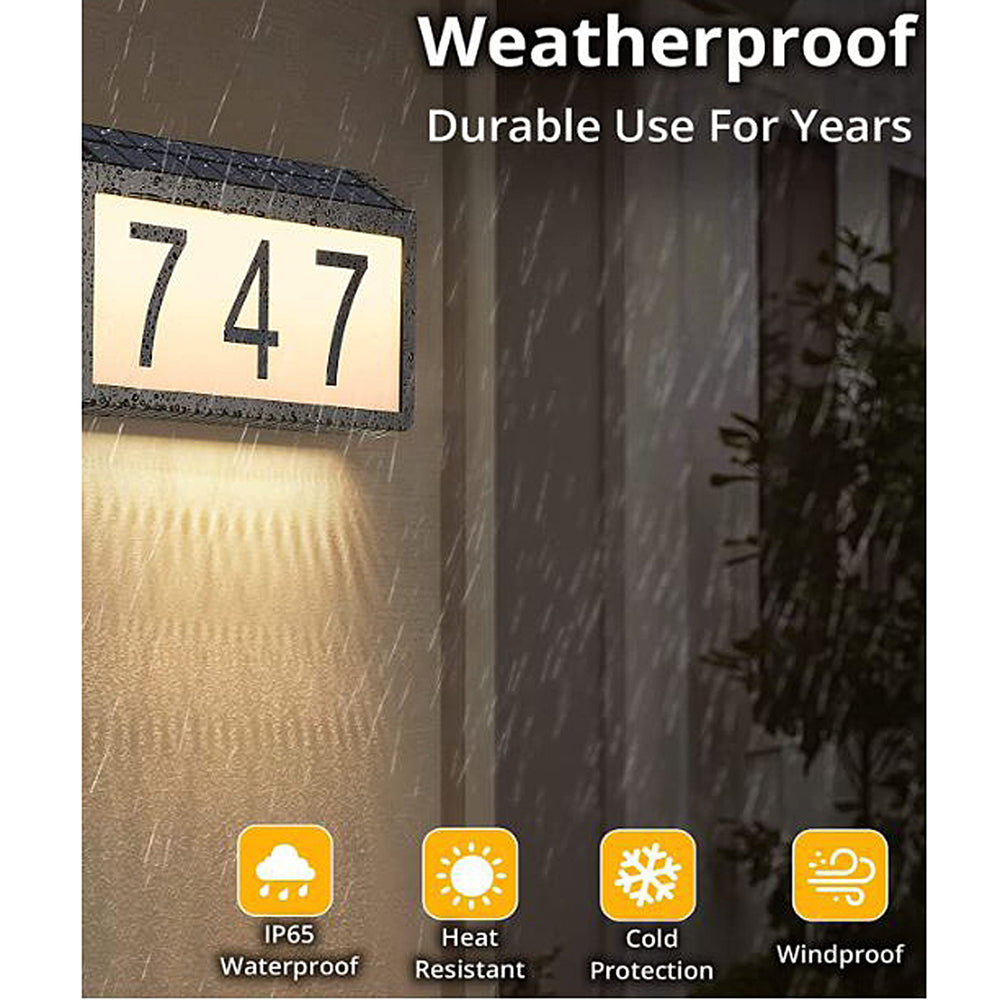 Milex Solar Powered HOUSE ADDRESS SIGN