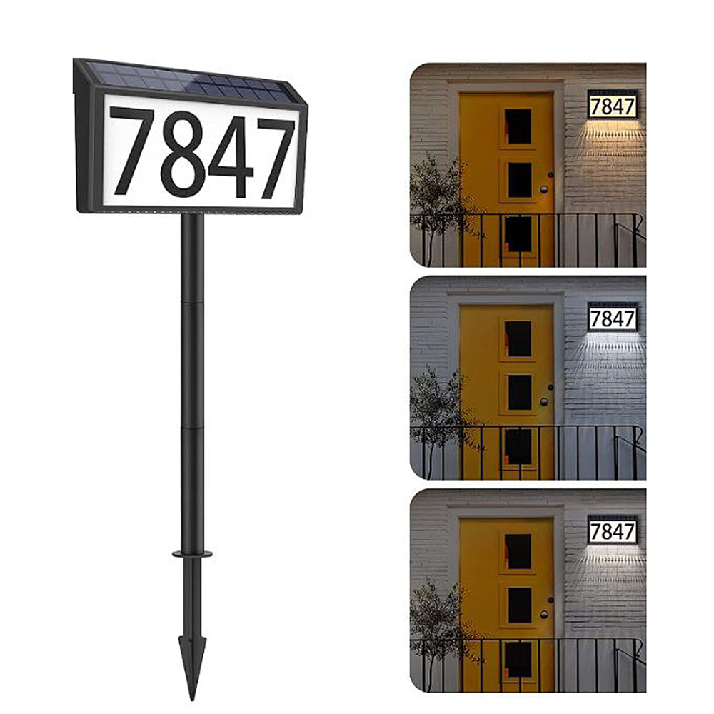 Milex Solar Powered HOUSE ADDRESS SIGN