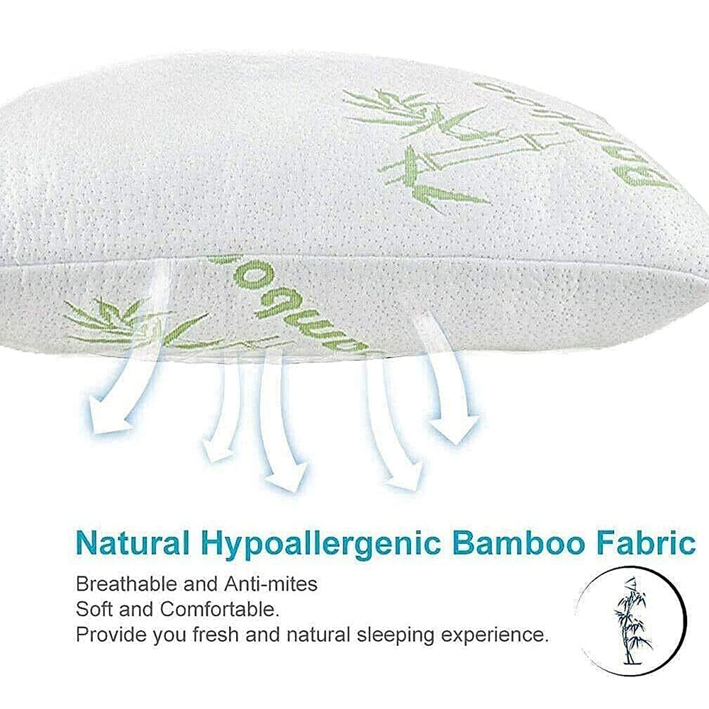 Bamboo Memory Foam Pillows 2 Pack