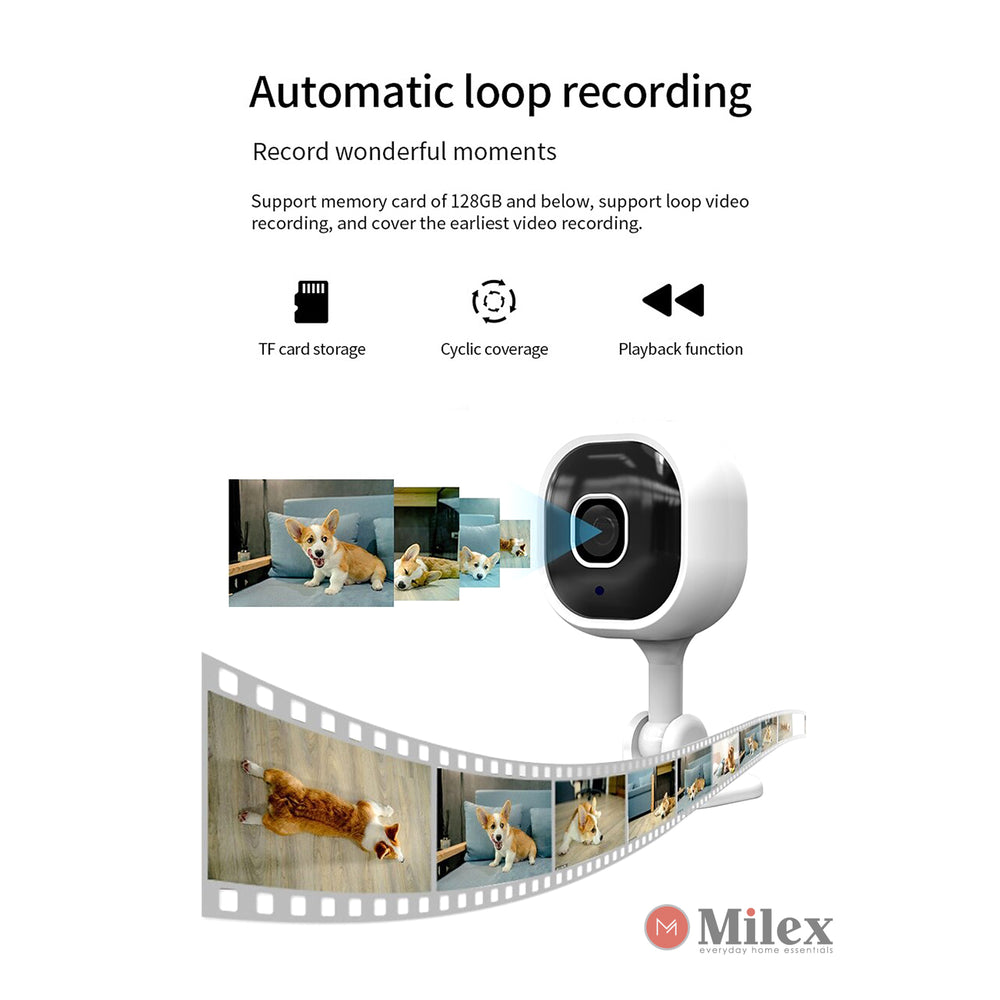 MILEX 2 WAY INFRARED SECURITY CAMERA -KEEP AN EYE ON WHAT MATTERS MOST! SECURE YOUR HOME AND FAMILY
