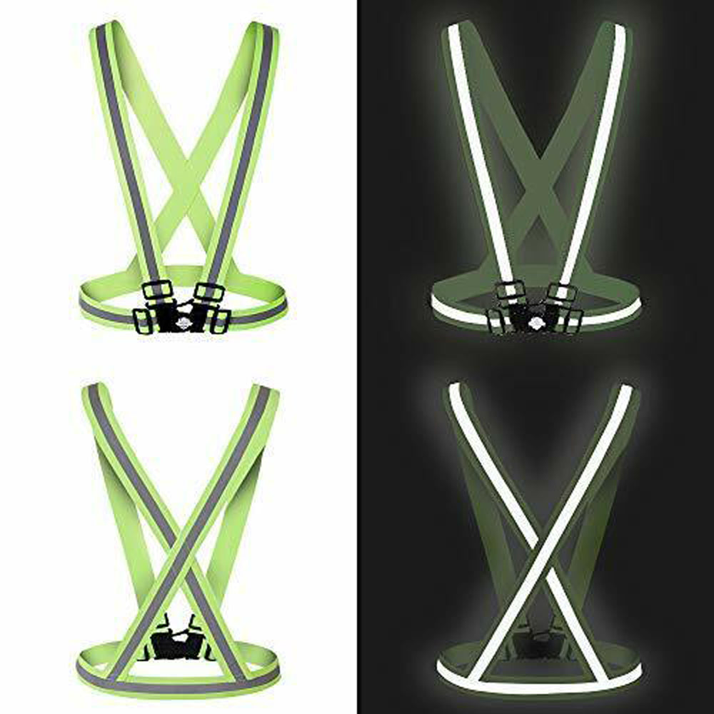Milex Reflective Vest - High Visibility Cross Belt with Adjustable Straps