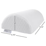 Half Moon Lumbar Cushion with Infused Gel for Back Pain Relief, Leg & Knee Support