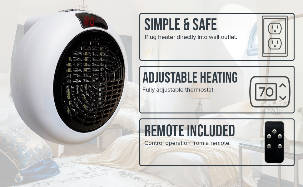 Mini Outlet Space Heater - 600W Insta Heater