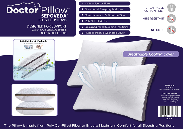 DOCTOR PILLOW - SEPOVEDA Bed Sleep Pillow