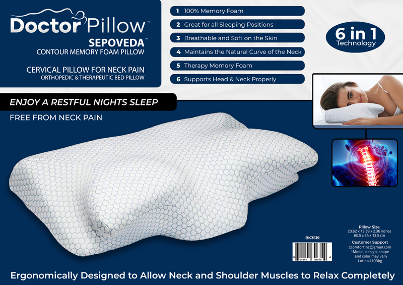 DOCTOR PILLOW -SEPOVEDA Contour Memory Foam Pillow