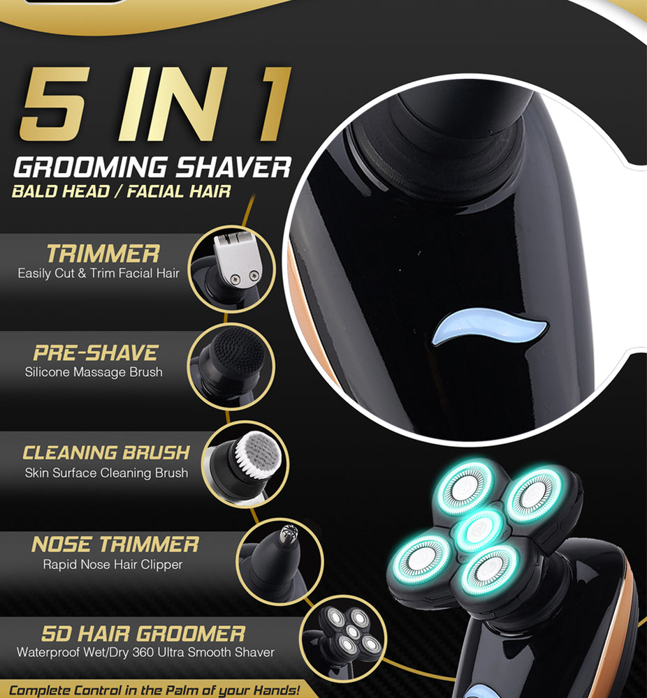 IGIA™ Men’s 5D, 5-in-1 Head Shaver with Intelligent Floating System