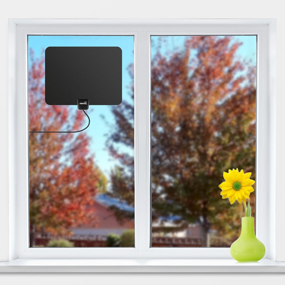 Digital Amplified HDTV Antenna, Flat Indoor UHF/VHF 1080P with Detachable Signal Amplifier