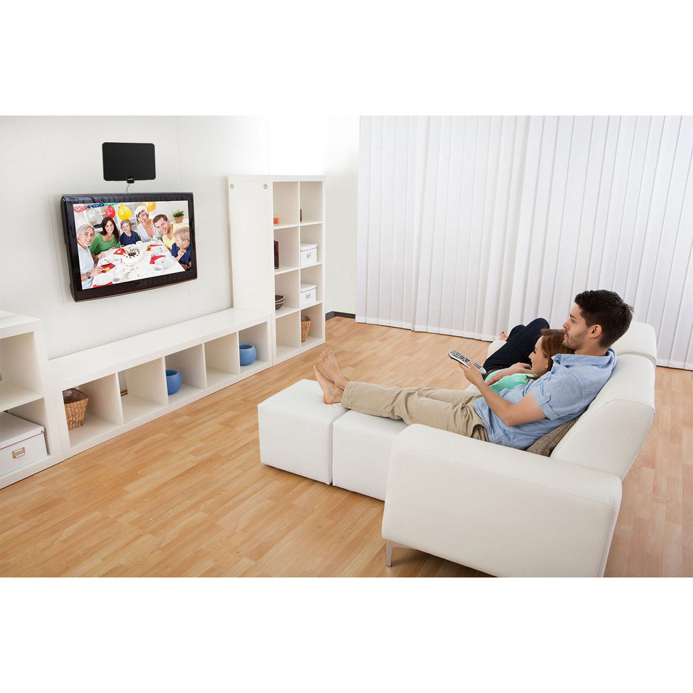 Digital Amplified HDTV Antenna, Flat Indoor UHF/VHF 1080P with Detachable Signal Amplifier