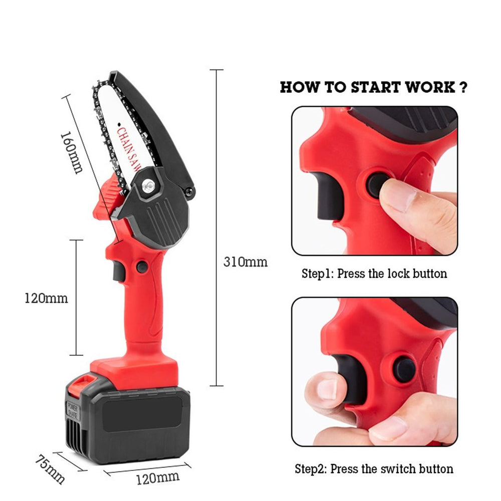 Milex Chain Saw Red