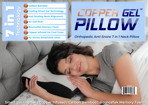 Copper Gel - 7 in 1 Anti-Snoring Cooling Pillow